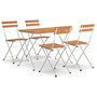 Voir la diapositive 2 : VIDAXL Ensemble de bistro pliable 5 pcs Bois d'acacia solide et acier
