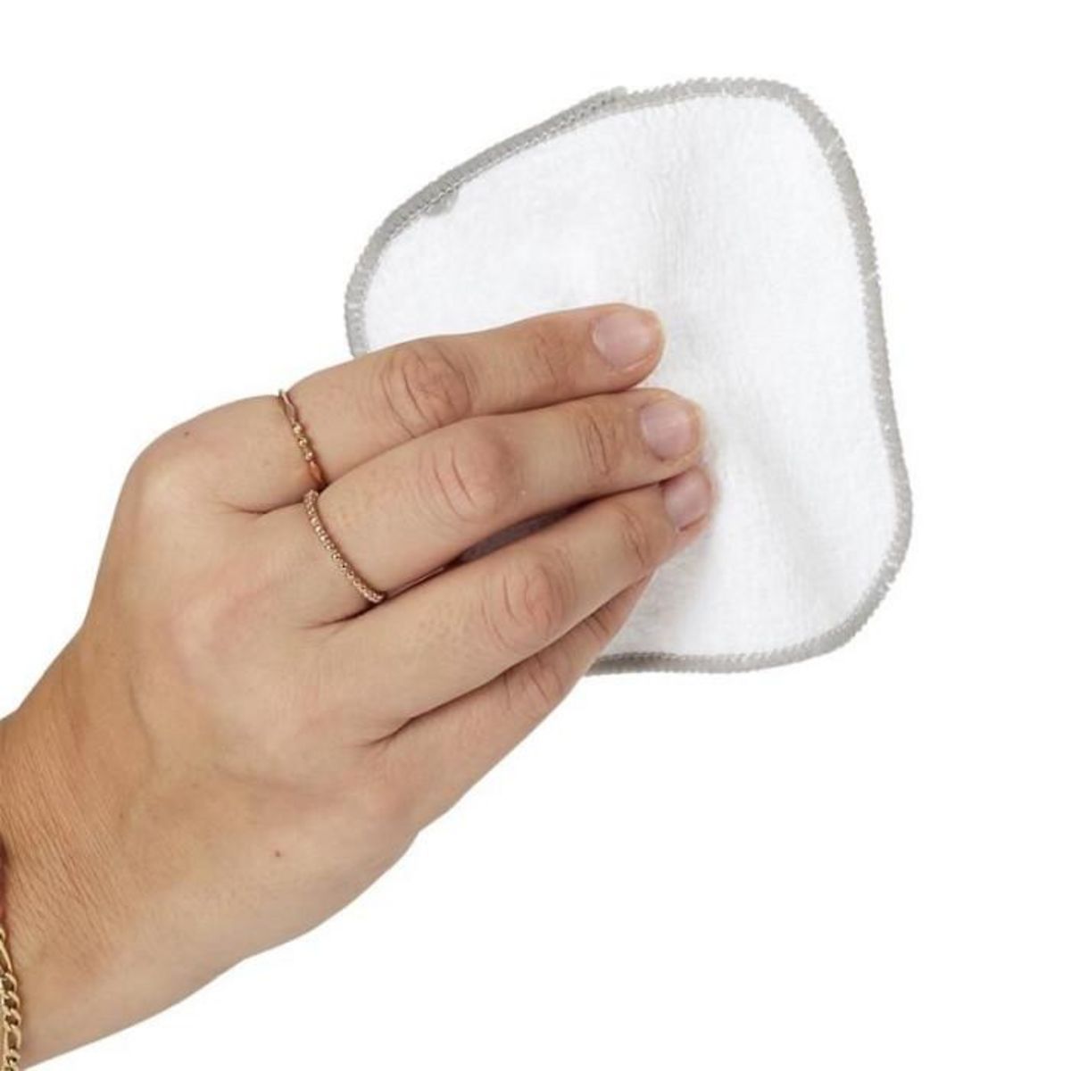 Paris Prix Lot de 10 Carrés de Coton Lavables  Bébé  11cm Blanc