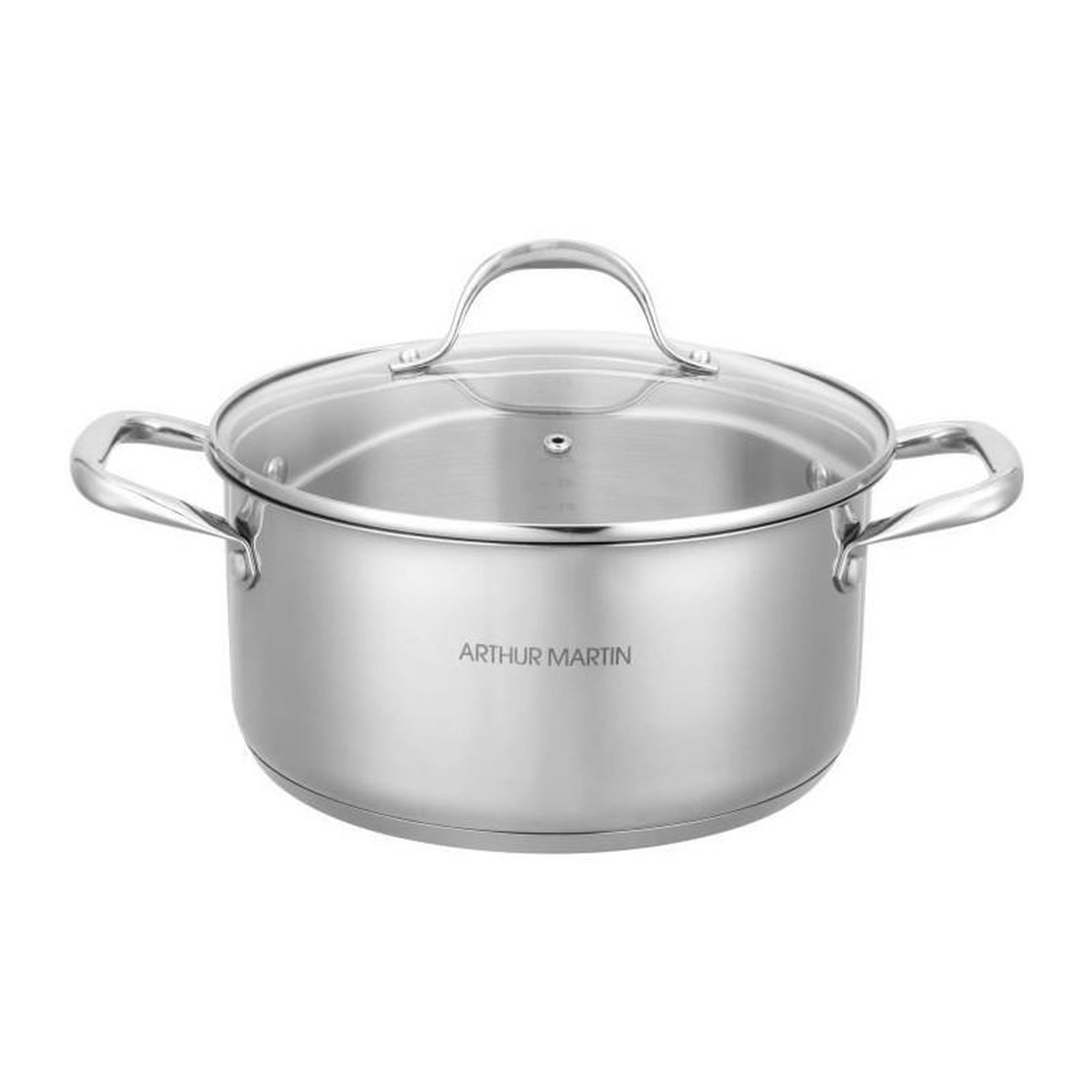Arthur Martin AM2513 Arthur Martin Marmite 28 cm avec couvercle – Acier Inoxydable – Tous feux dont induction