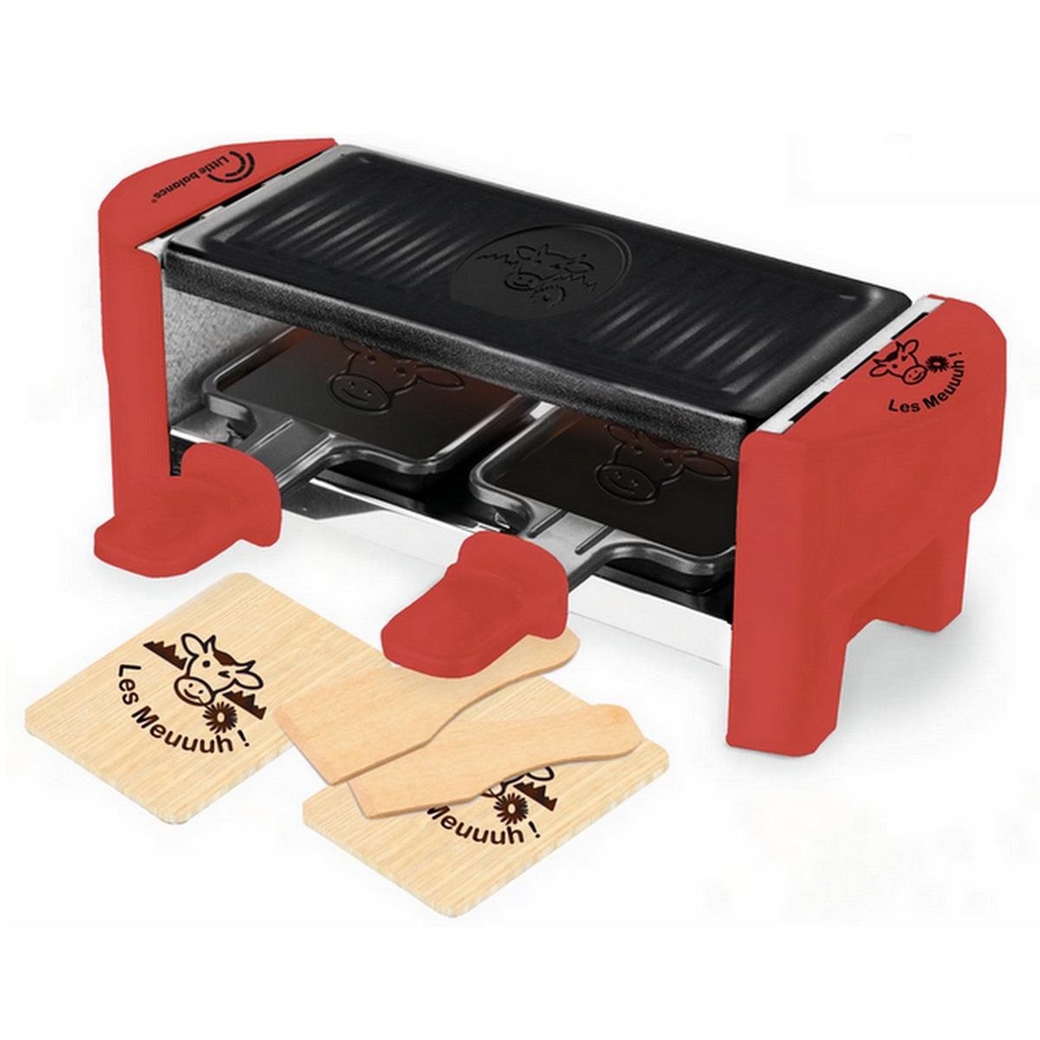 LITTLE BALANCE Appareil à raclette 2 personnes 320w rouge brique - 8631
