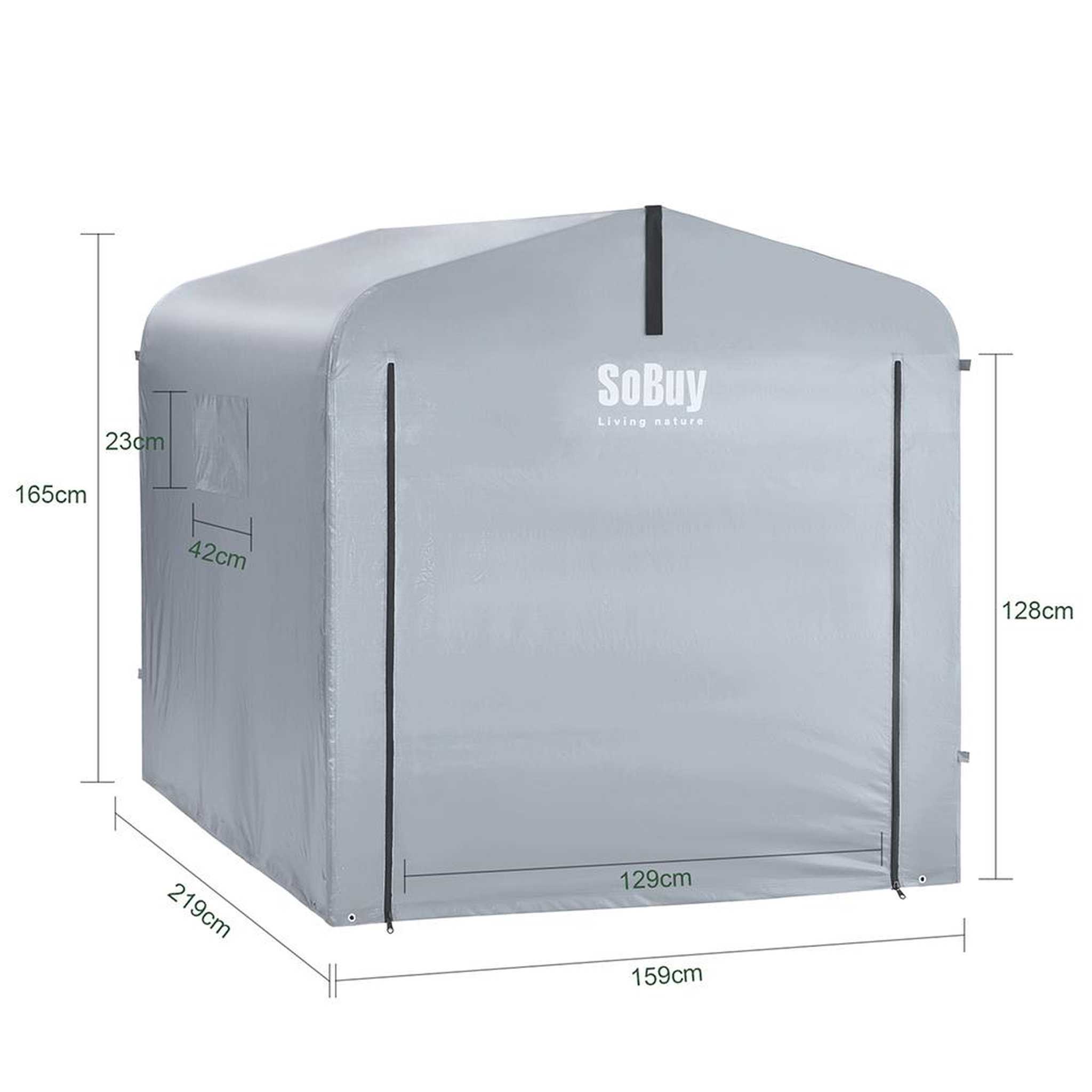 Voir la diapositive 3 : SOBUY SoBuy - Abri À Vélos 1 porte - Fonctionnel - KLS11-V