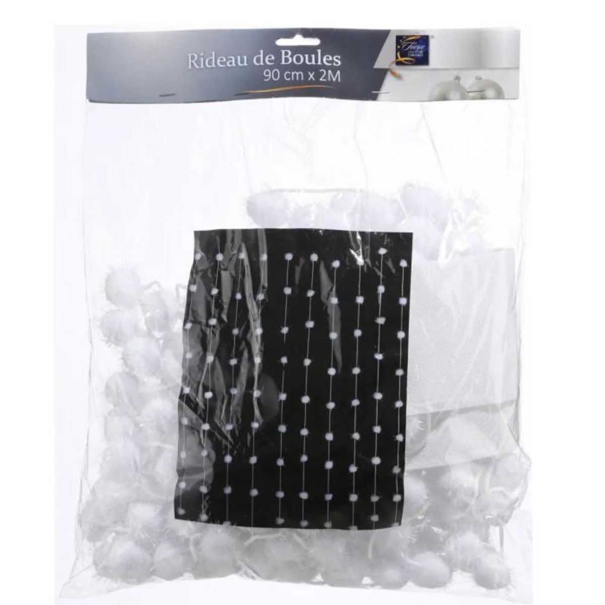 FEERIC LIGHT & CHRISTMAS Décoration de Noël suspendue Rideau de neige - H. 200 cm - Blanc