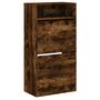 Voir la diapositive 4 : VIDAXL Armoire a chaussures chene fume 60x34x116 cm bois d'ingenierie