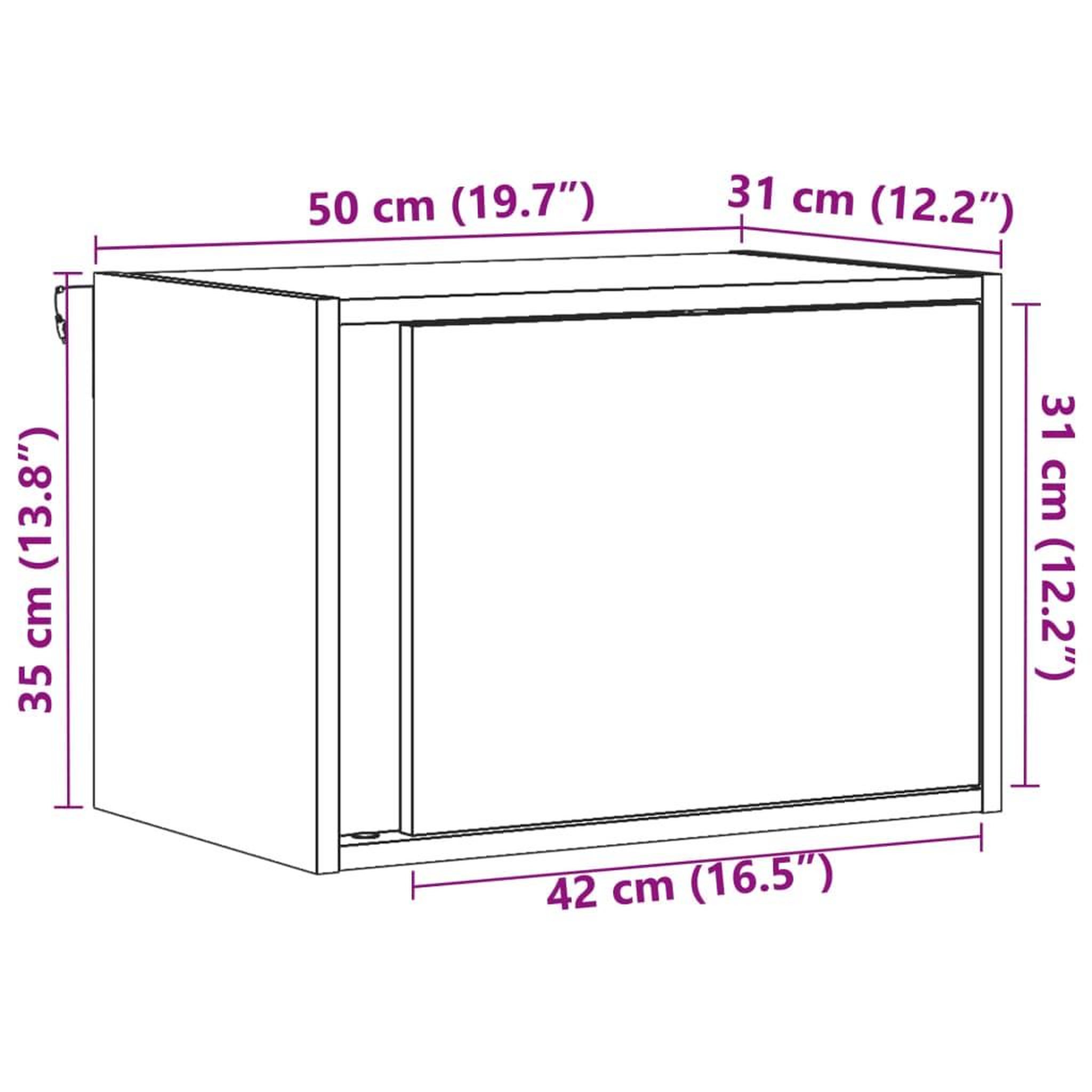 Voir la diapositive 6 : VIDAXL Table de chevet murale avec lumieres LED gris beton