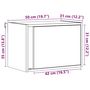 Voir la diapositive 6 : VIDAXL Table de chevet murale avec lumieres LED gris beton