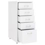 Voir la diapositive 5 : VIDAXL Classeur mobile Blanc 28x41x69 cm Metal