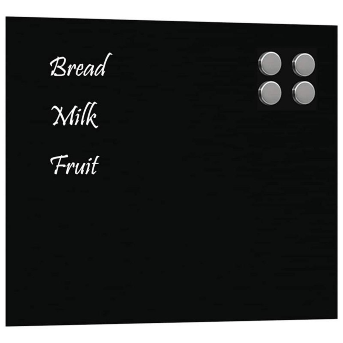 VIDAXL Tableau noir magnétique mural Noir 60x50 cm Verre trempé