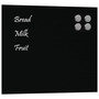 Voir la diapositive 2 : VIDAXL Tableau noir magnétique mural Noir 60x50 cm Verre trempé