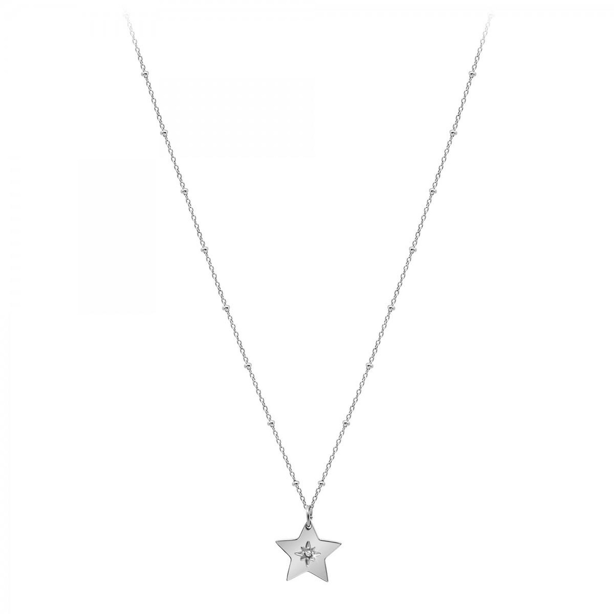 Voir la diapositive 3 : SC CRYSTAL Collier étoile par SC Crystal orné d'un véritable diamant blanc