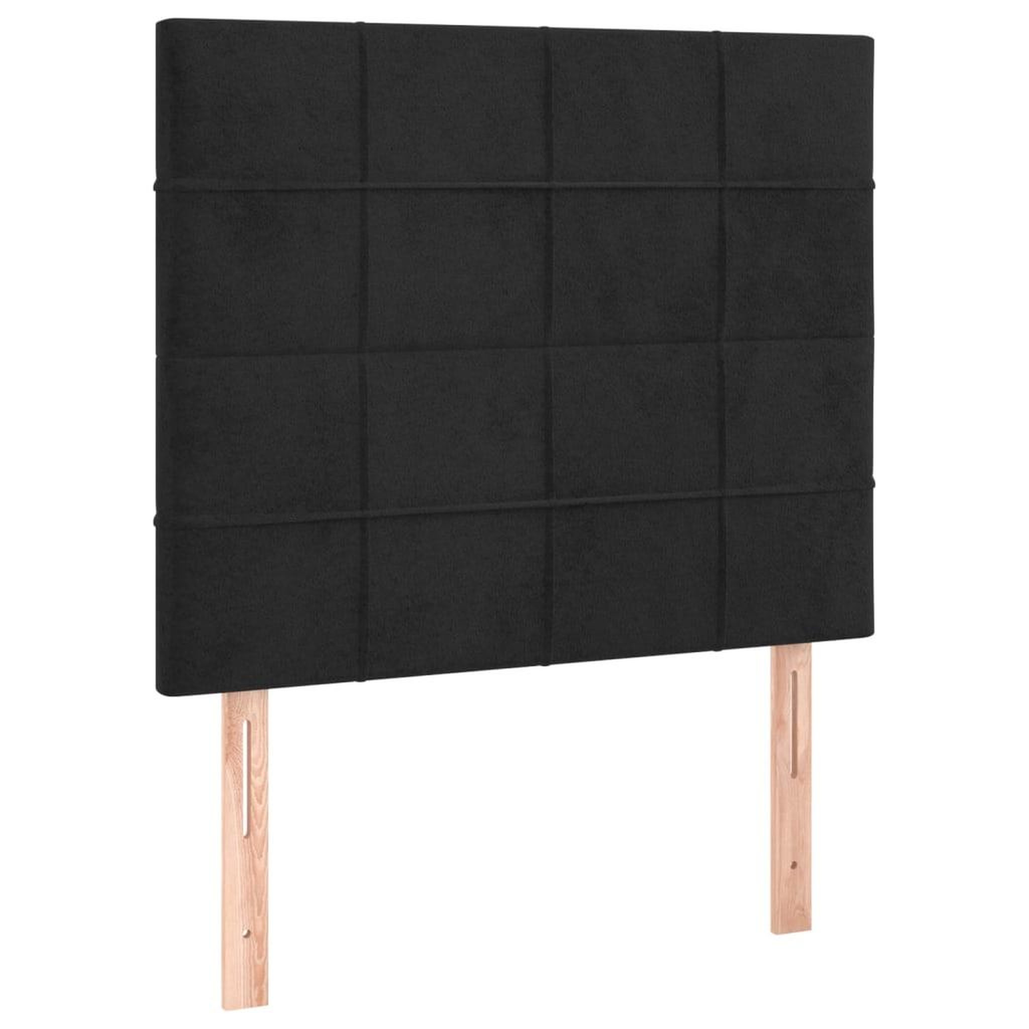 Voir la diapositive 2 : VIDAXL Tetes de lit 2 pcs Noir 100x5x78/88 cm Velours
