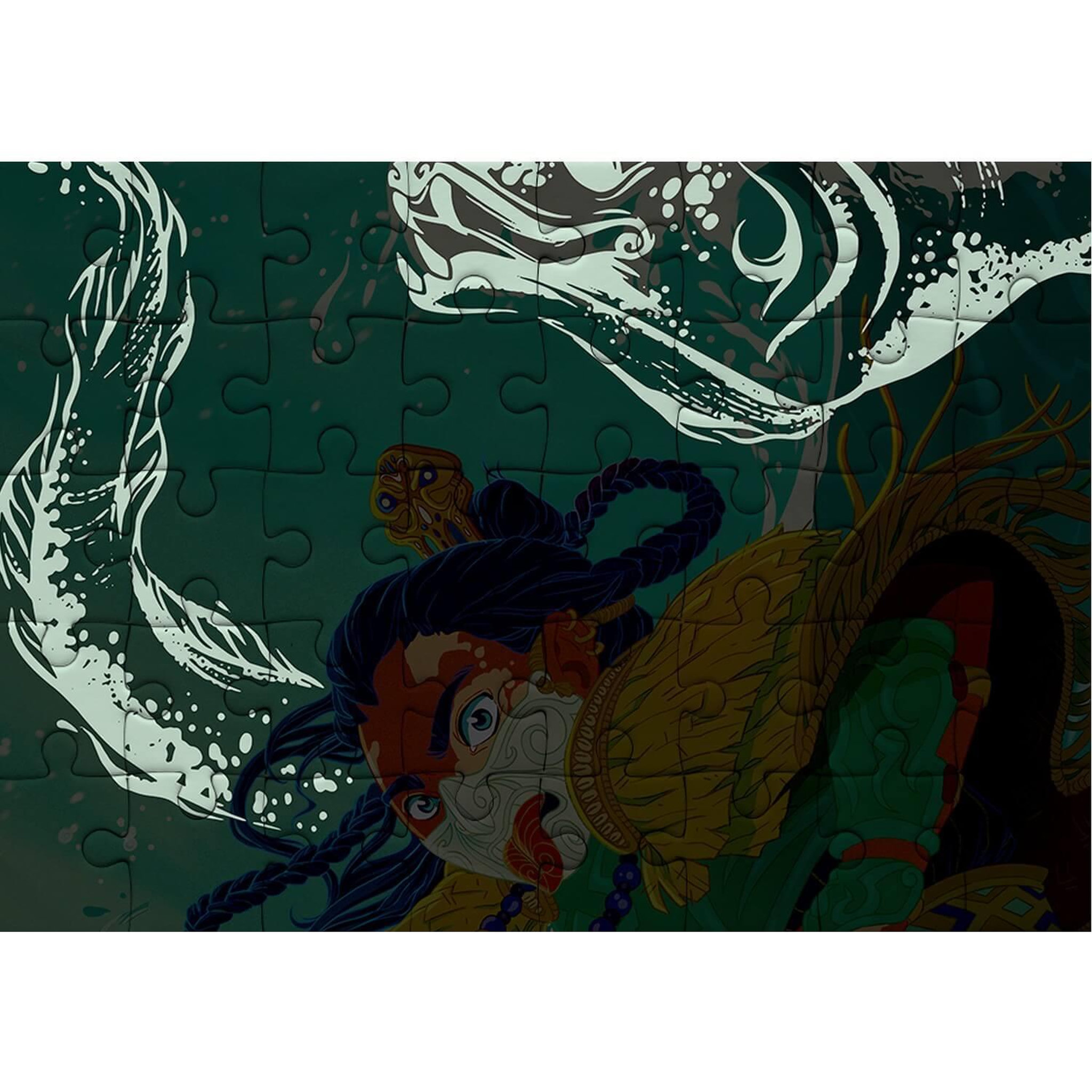 Voir la diapositive 3 : Iello Puzzle 1000 pièces – Sea Spirit – Phosphorescent Glow in the Dark – Univers marin fantastique – Adulte – Iello