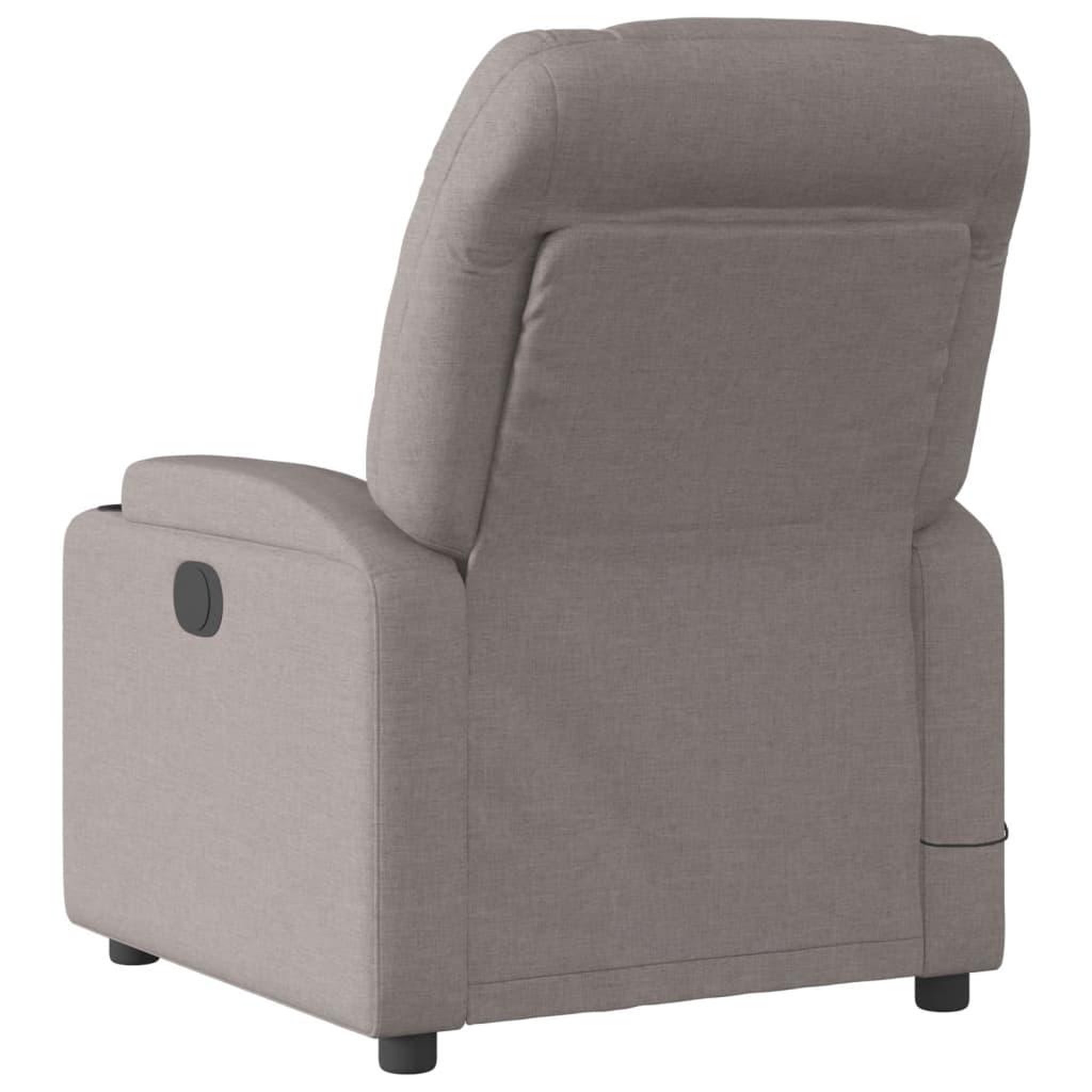 Voir la diapositive 4 : VIDAXL Fauteuil de massage inclinable electrique Taupe Tissu