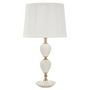 Voir la diapositive 1 : Paris Prix Lampe à Poser en Céramique  Annunziata  57cm Blanc & Or