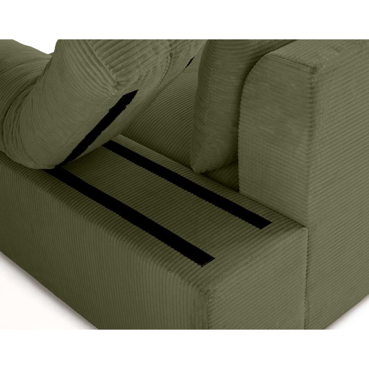 LISA DESIGN Aspen - fauteuil xl - assise profonde - velours côtelé