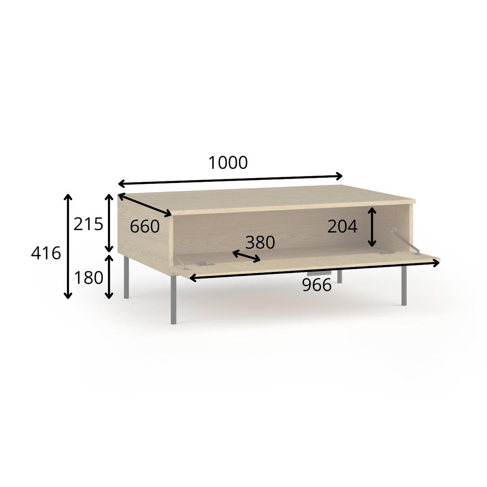 Voir la diapositive 5 : JLC KREATION Table basse moderne en bois avec tiroir dimitri