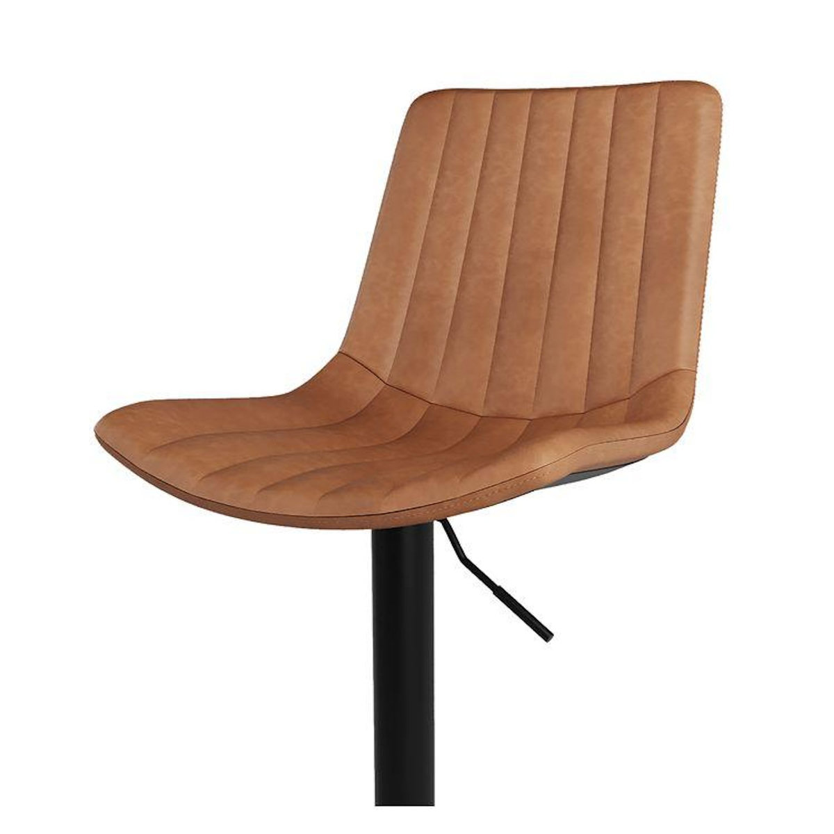 Rendez vous déco Lot de 2 chaises de bar réglables 62,5/83 cm camel en cuir synthétique-Killi