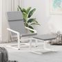 Voir la diapositive 1 : VIDAXL Chaise de relaxation avec repose-pied Gris clair Tissu