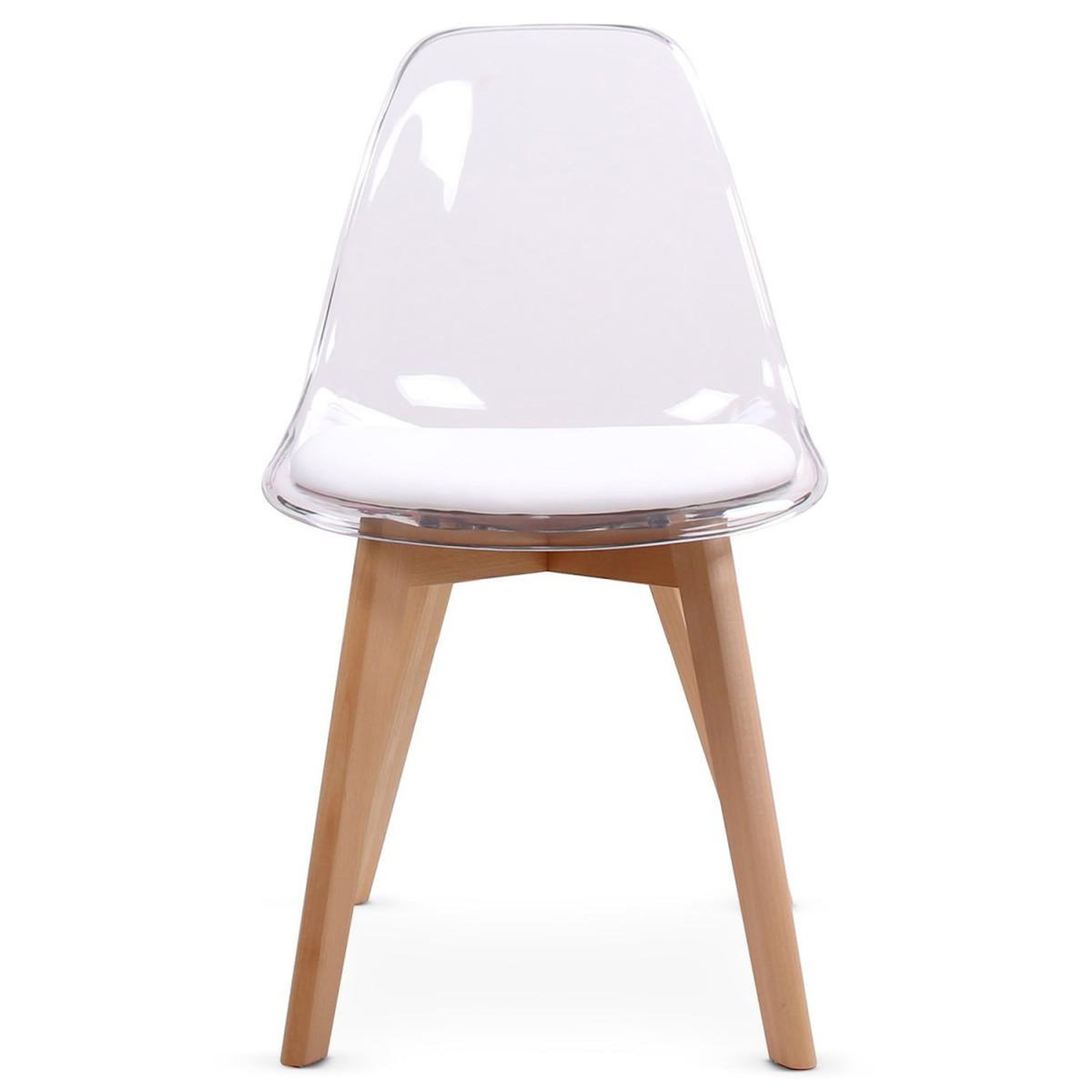 Paris Prix Lot de 2 Chaises Scandinave  Flaubert  84cm Blanc