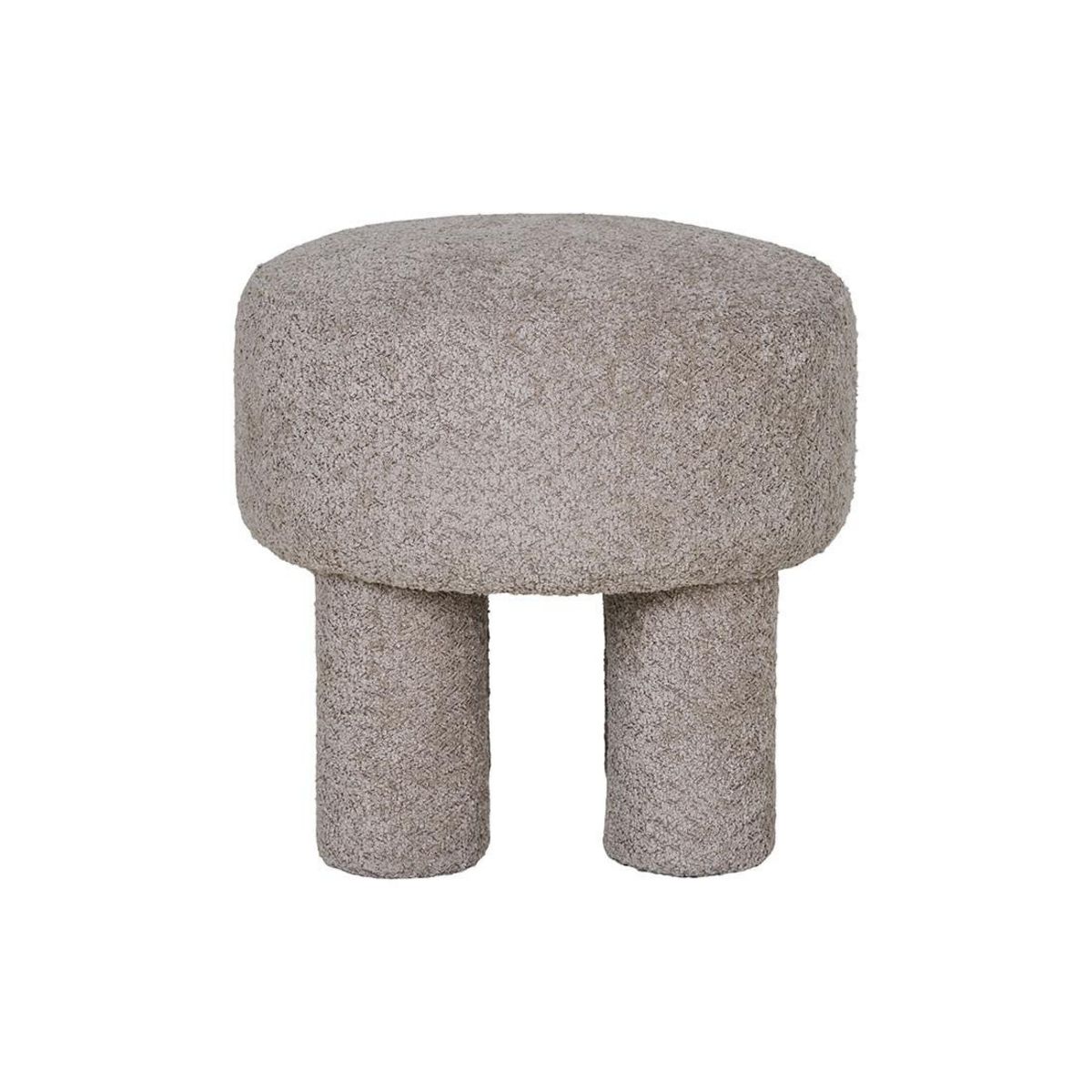 LISA DESIGN Minna - pouf - en tissu bouclette