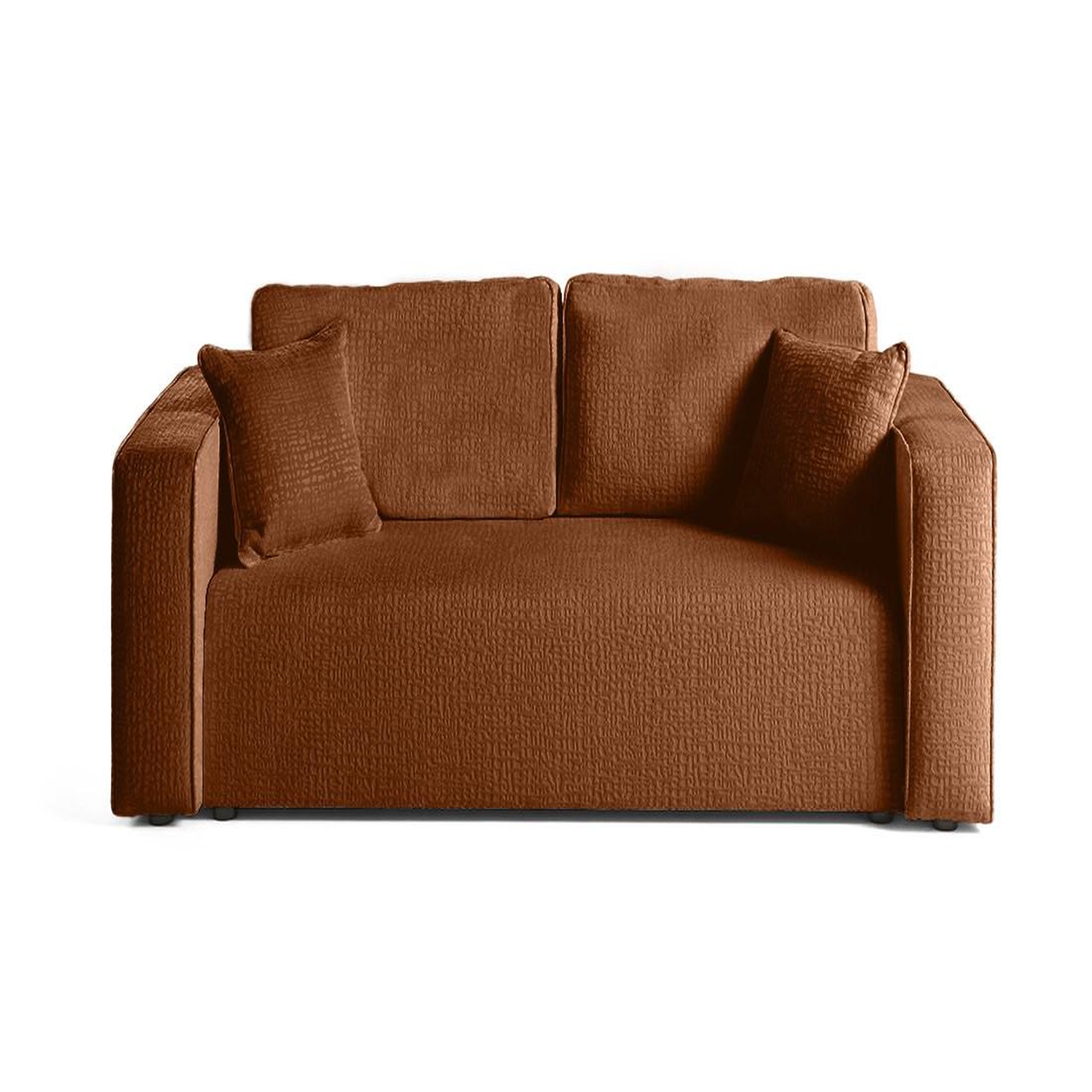 Voir la diapositive 1 : BEST MOBILIER Topaze - canapé droit 2 places - en tissu velours relief