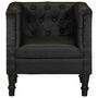 Voir la diapositive 2 : VIDAXL Fauteuil Noir Cuir veritable