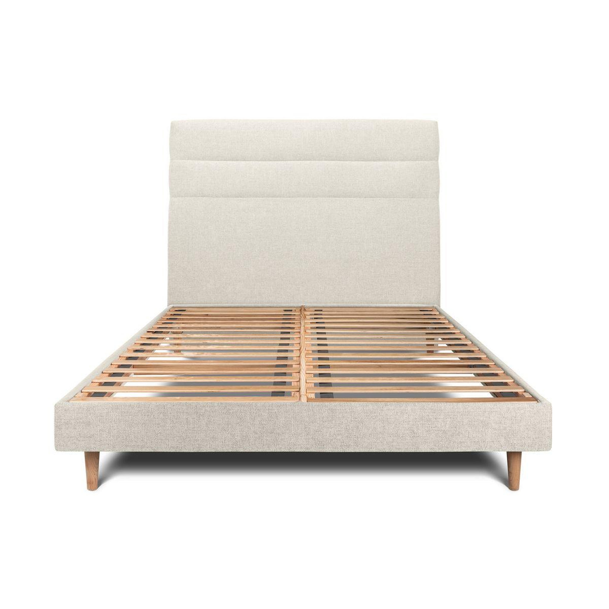 Voir la diapositive 1 : Sommeil de Plomb Lit avec tête de lit lignes tissu et sommier kit - Hauteur totale : 29cm