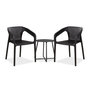 Voir la diapositive 1 : HomeStyle4U Ensemble salon de jardin Table et 2 chaises noir