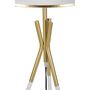 Voir la diapositive 2 : Paris Prix Lampadaire en Métal  Triply  154cm Blanc & Or