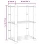 Voir la diapositive 6 : VIDAXL Support de rangement a 3 niveaux noir 60x38x90 cm bois pin