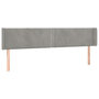 Voir la diapositive 2 : VIDAXL Tete de lit avec oreilles Gris clair 203x16x78/88 cm Velours