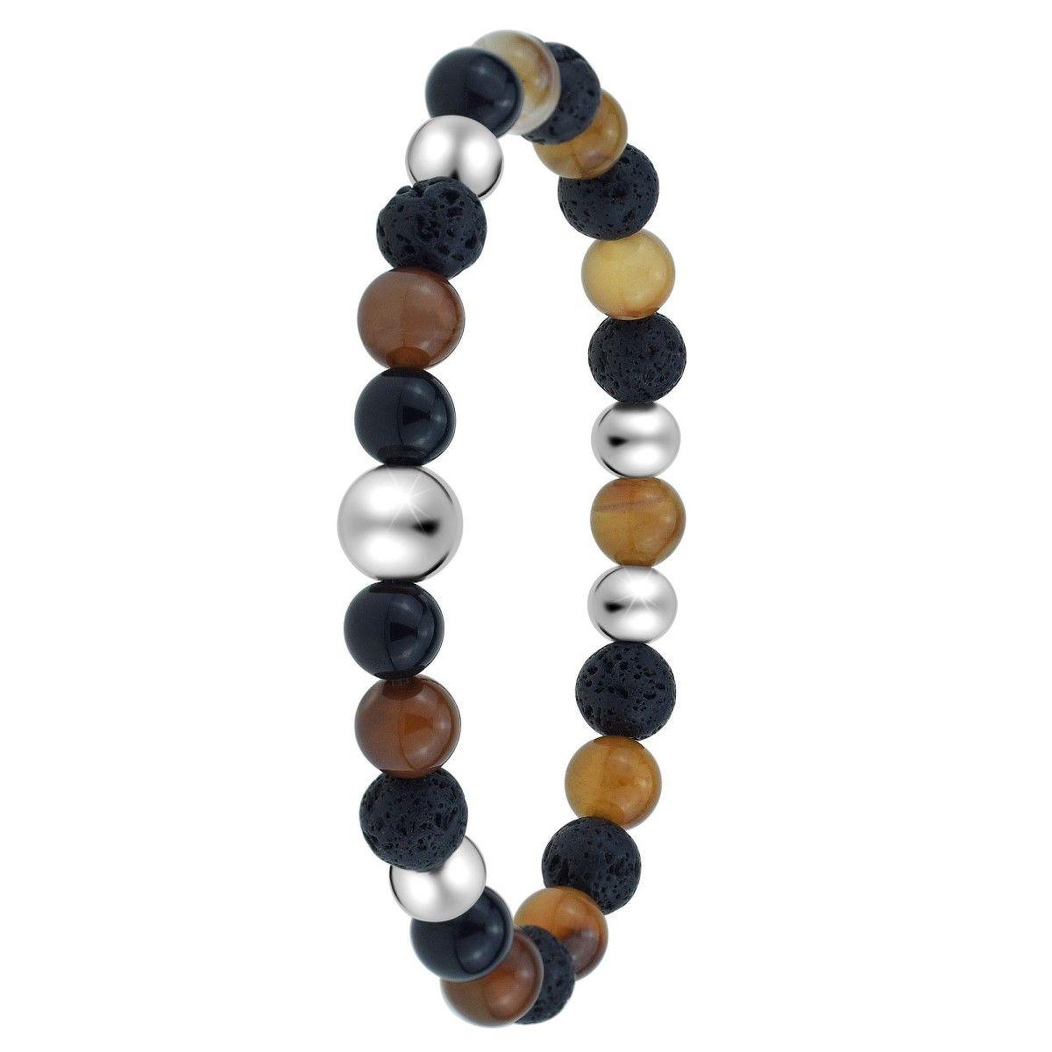 SC CRYSTAL Bracelet homme orné de pierre de lave et café par SC Crystal