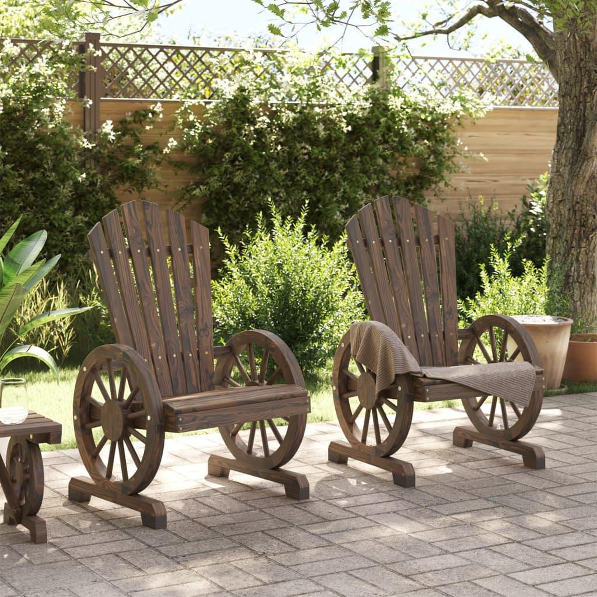 Voir la diapositive 3 : VIDAXL Chaises de jardin Adirondack lot de 2 bois de sapin massif