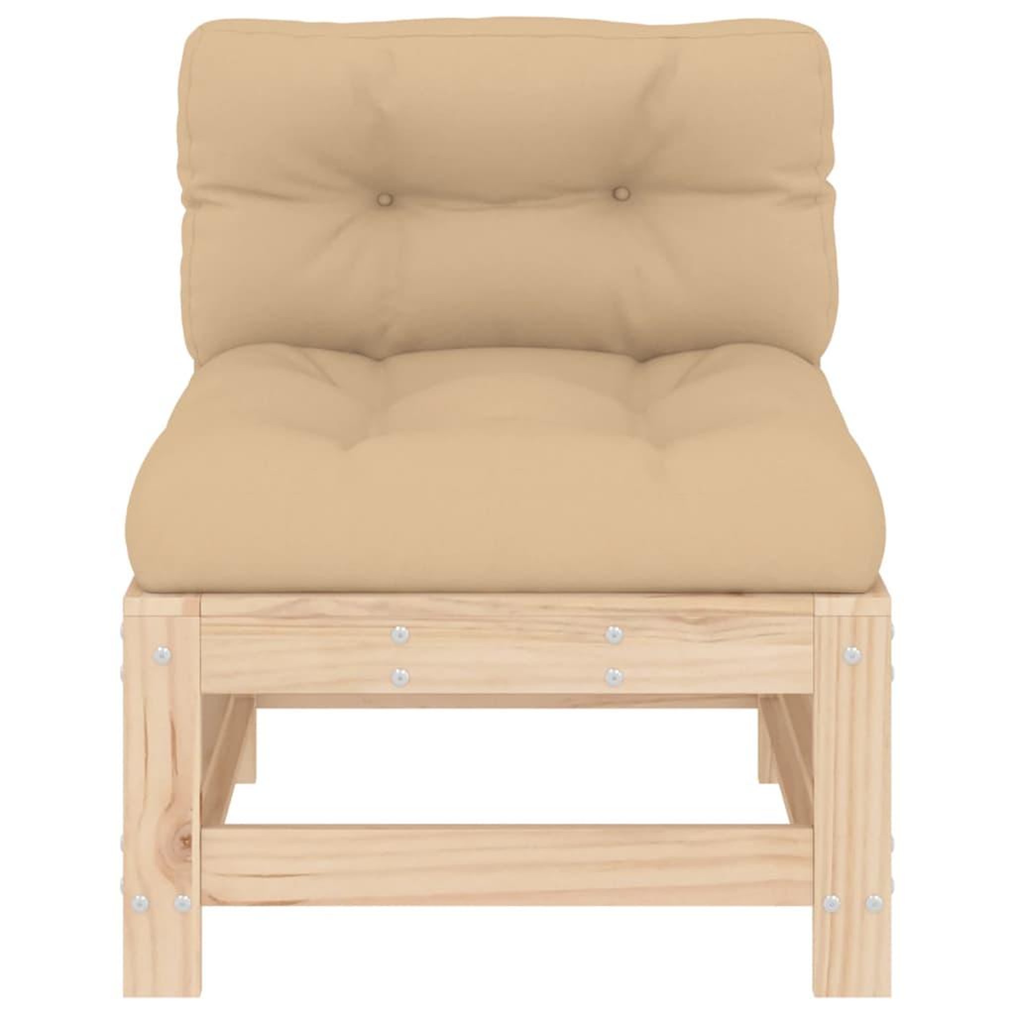 Voir la diapositive 5 : VIDAXL Canapes centraux avec coussins 2 pcs bois de pin massif