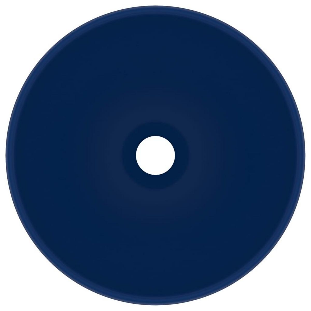 VIDAXL Lavabo rond de luxe de salle Bleu fonce mat 32,5x14cm Ceramique