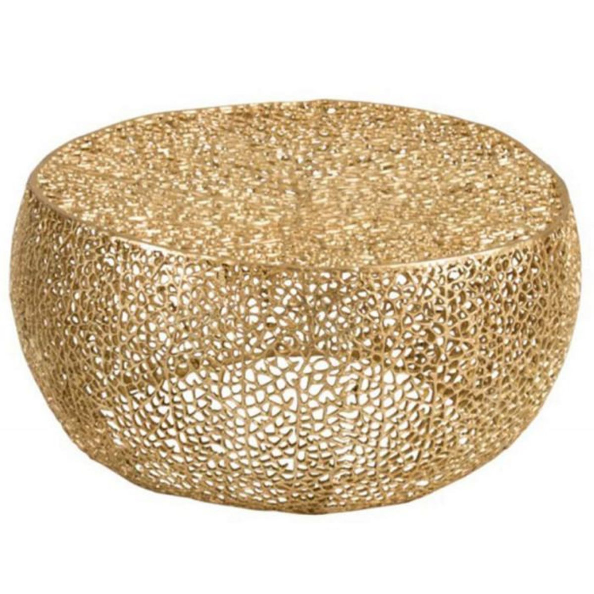 Paris Prix Table d'Appoint Design  Corail  81cm Or