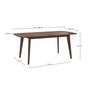 Voir la diapositive 4 : Rendez vous déco Table rectangulaire 4/6 personnes extensible en bois clair 150/180 cm - Oman