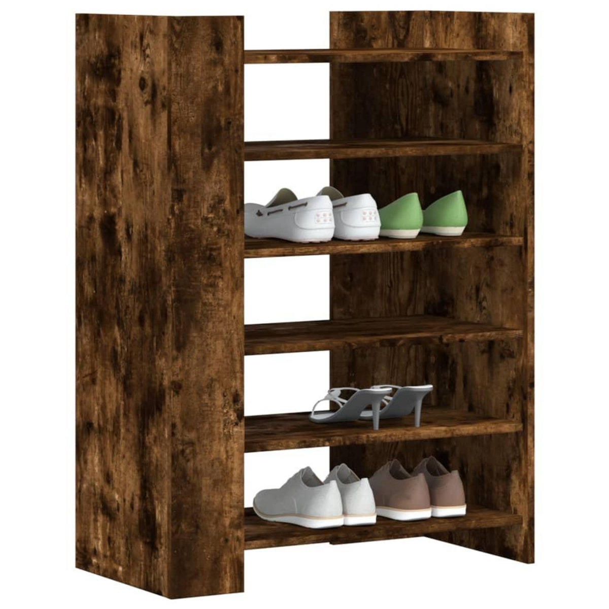 VIDAXL Armoire a chaussures chene fume 74,5x37,5x100 cm