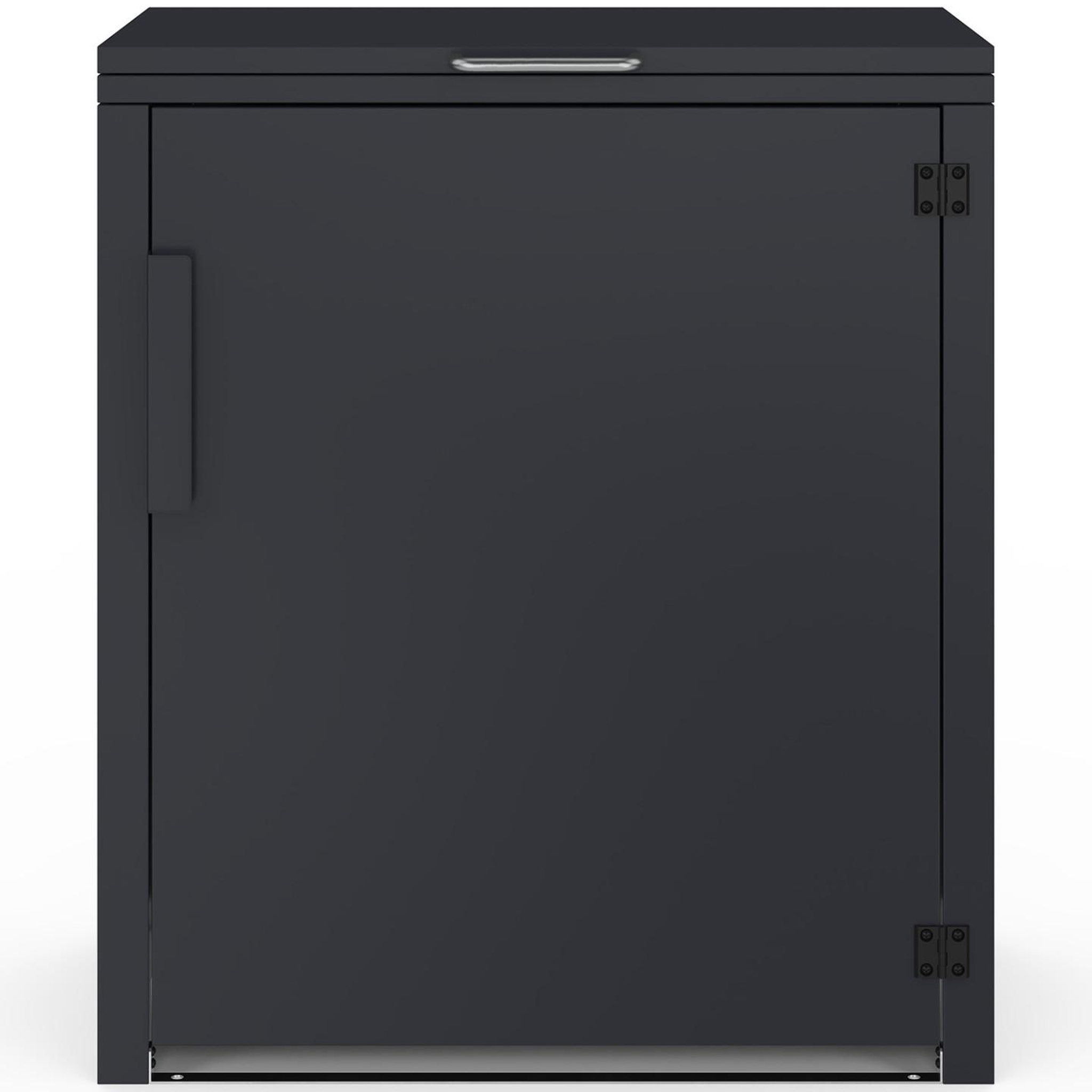 Voir la diapositive 3 : ID MARKET Armoire de jardin en métal 70 x 40 x 80 cm gris anthracite avec toit relevable double porte et étagère