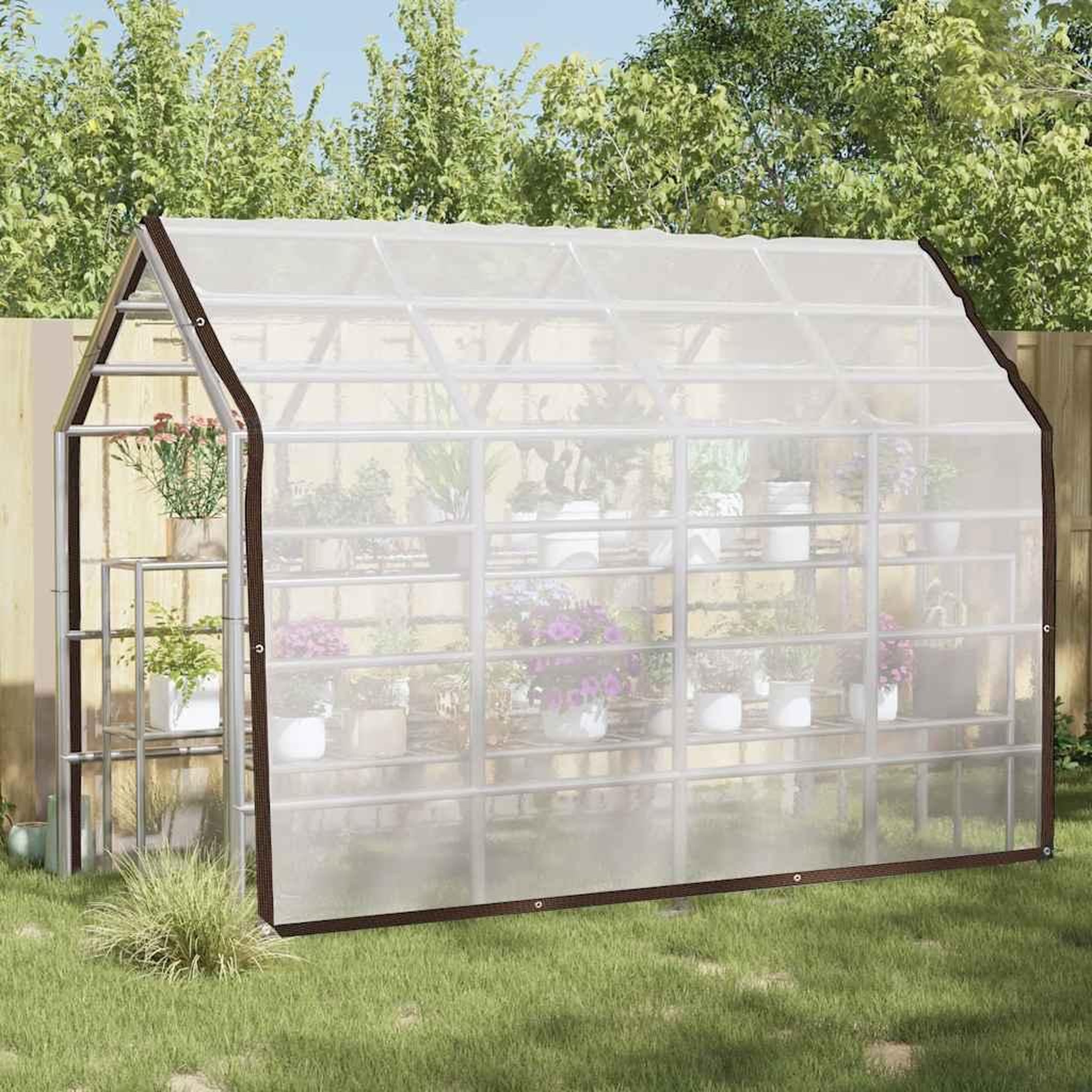 Voir la diapositive 2 : VIDAXL Housse de protection plantes avec œillets 3x6 m polyethylene