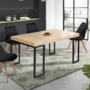 Voir la diapositive 2 : ID MARKET Table console extensible TORONTO 6 personnes 140 cm design industriel