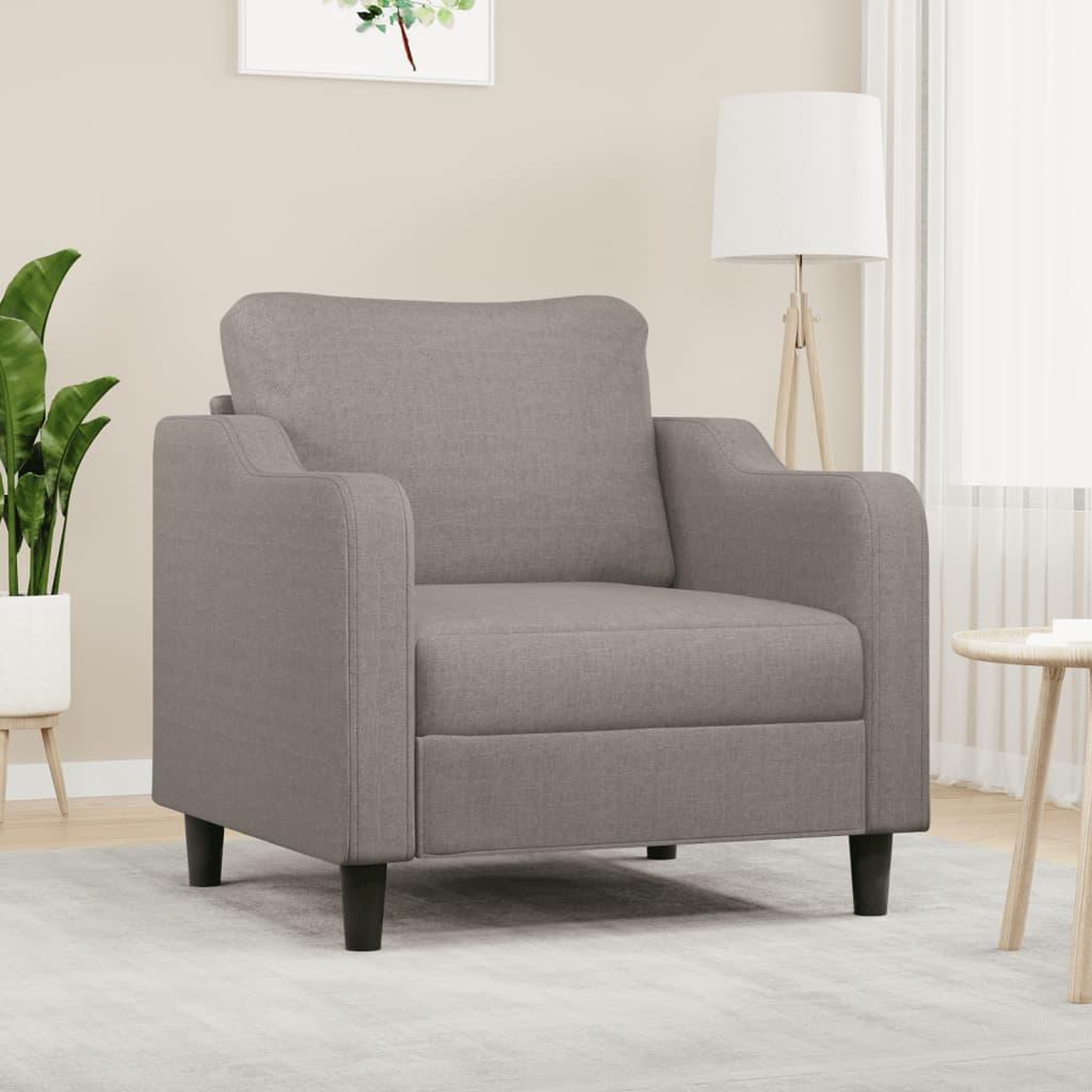 VIDAXL Fauteuil Taupe 60 cm Tissu