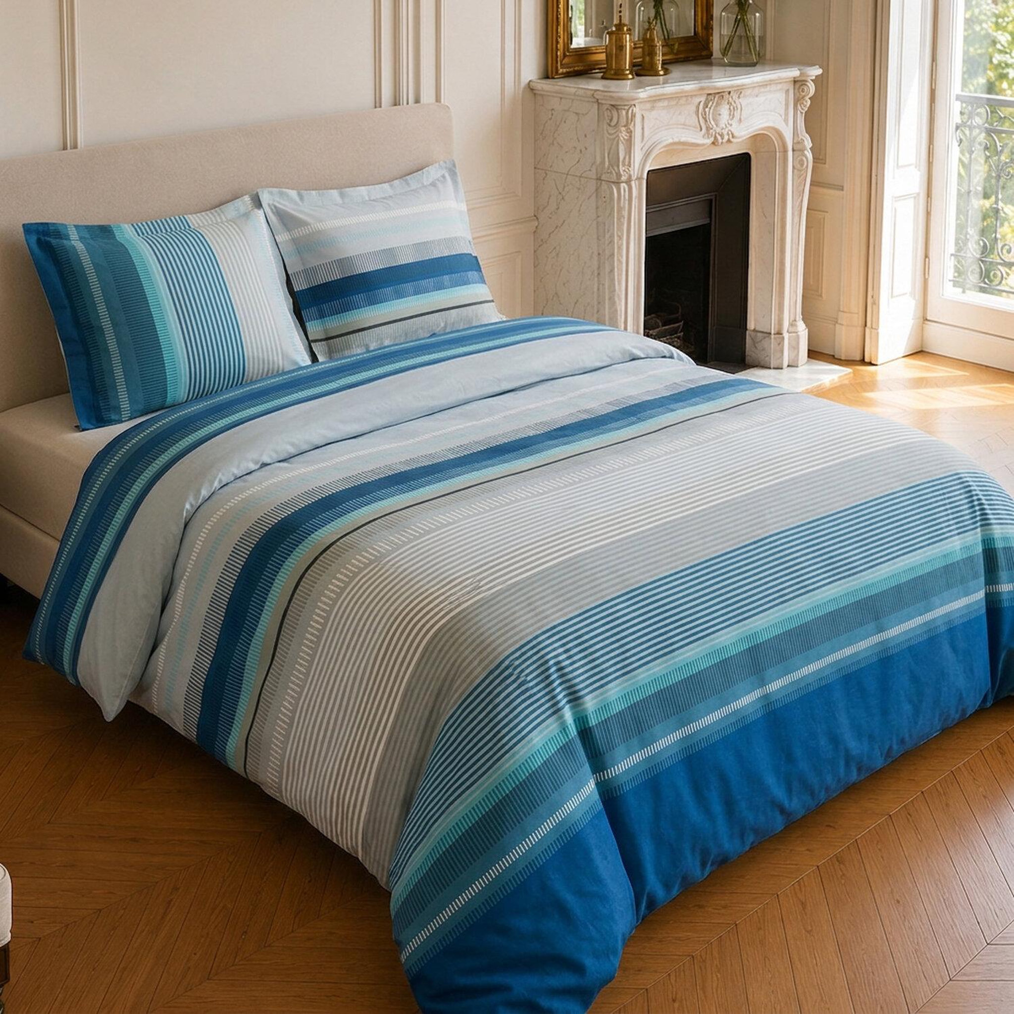 Voir la diapositive 2 : Home collection Parure housse de couette imprimée 100% microfibre - bingo - 220x240 cm