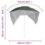 Voir la diapositive 6 : VIDAXL Parasol de plage avec parois laterales vert 215 cm