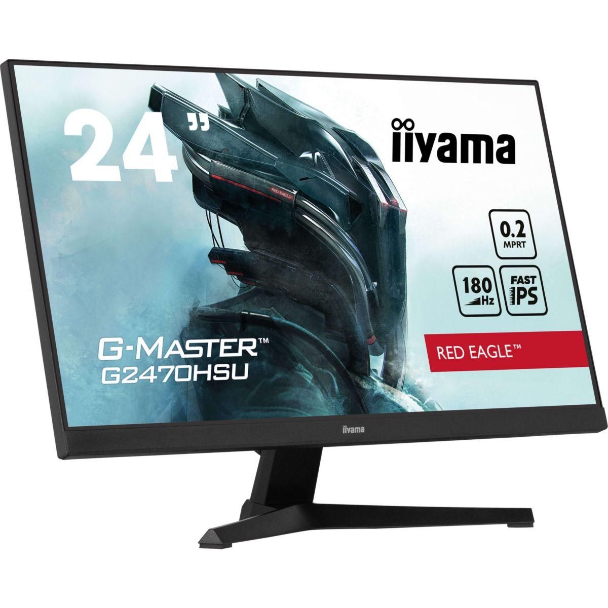 Iiyama Ecran PC Gamer G-Master G2470HSU-B6 Plat 24'' Fast IPS