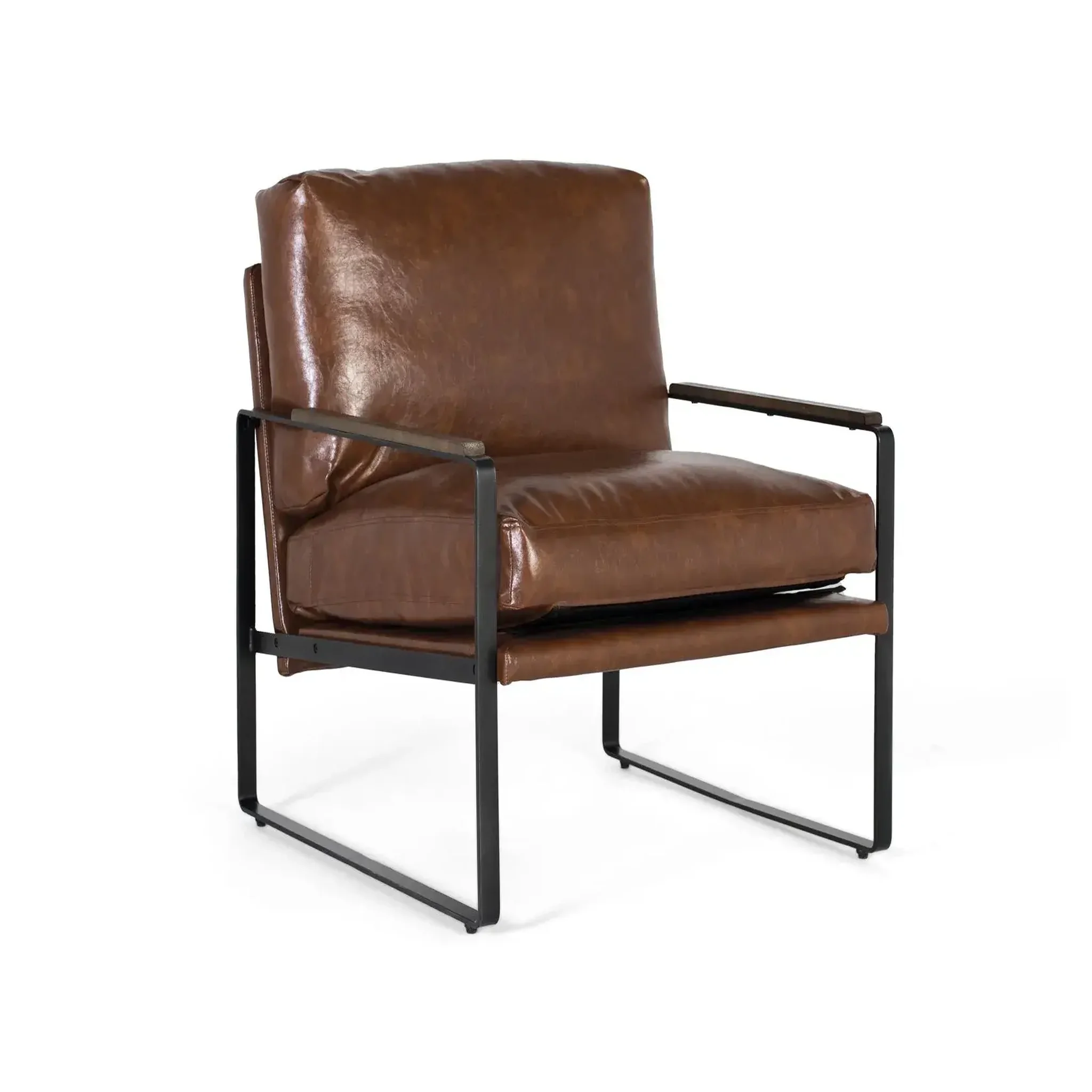 GINER Y COLOMER SL Fauteuil en revêtement pu 70 cm style vintage industriel
