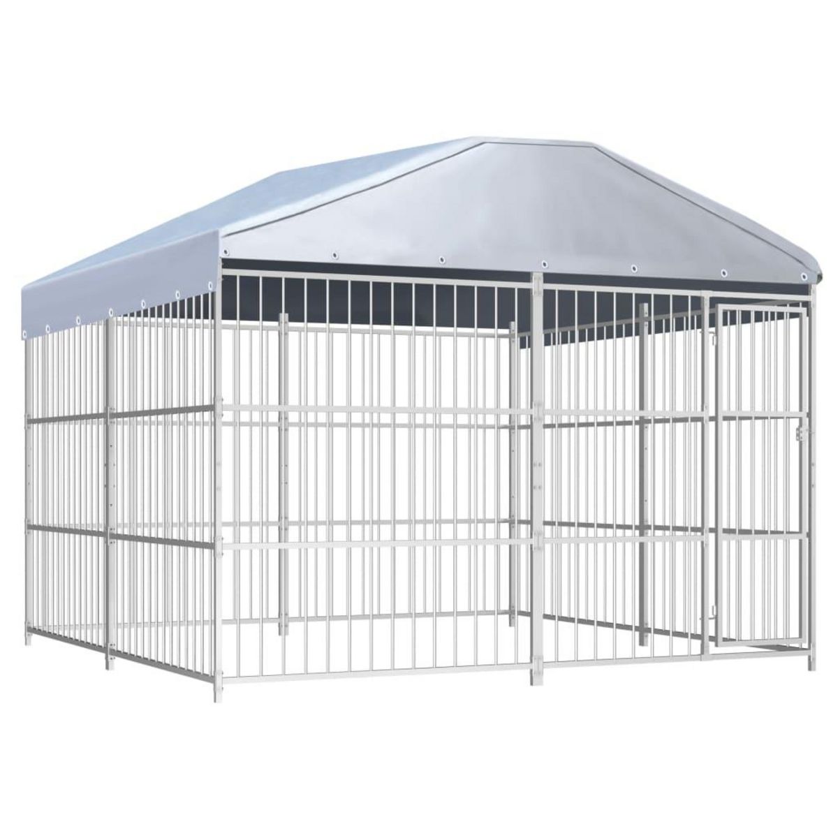 VIDAXL Chenil d'exterieur avec toit pour chiens 300 x 300 x 200 cm