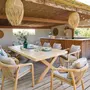 HESPERIDE Table de jardin fixe Xenia en acacia - 10 Places
