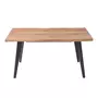 TOILINUX Table extensible pour 6 à 8 personnes effet bois - L.150 à 210 cm
