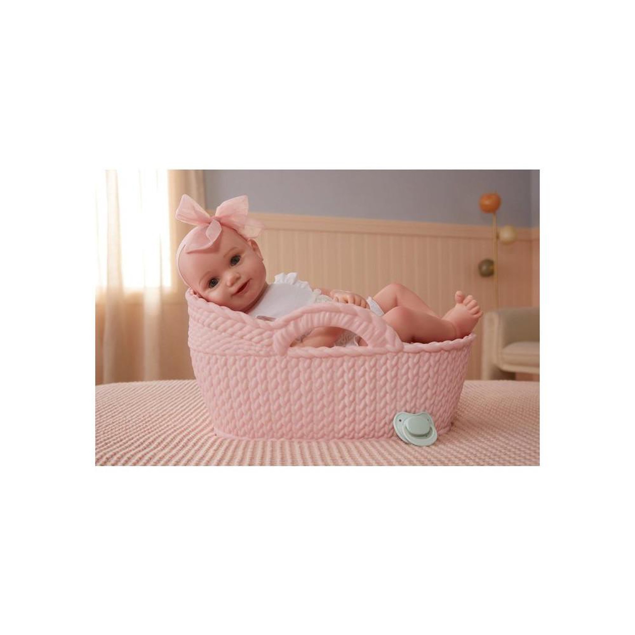 Voir la diapositive 6 : Poupée réaliste BABY born Real fille 43 cm peau claire yeux ouverts, avec couffin magnétique