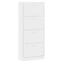 Voir la diapositive 3 : VIDAXL Armoire a chaussure Blanc brillant 63x24x147 cm Bois ingenierie